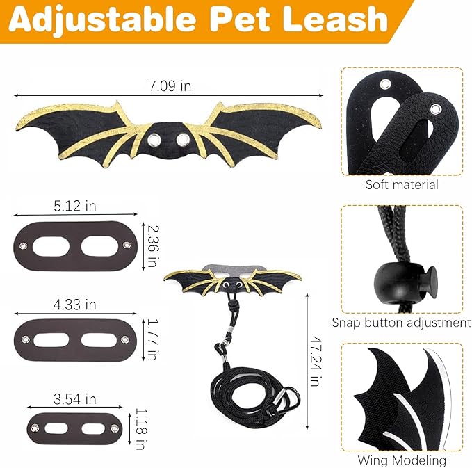 kathson Bearded Dragon Carrier with Harness and Leash Set, Large Reptile Travel Carrier Portable Lizard Backpack Clear Small Animals Carrying Bag for Gecko Hamster Rabbit Hedgehog Kitten (Black)