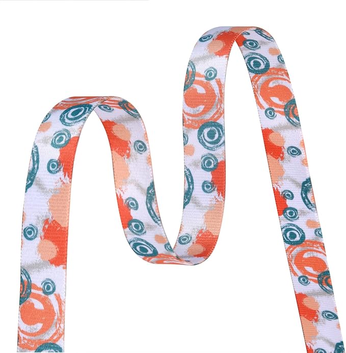 MarukoPet Dog Collar, Adjustable for Small Medium Large Dogs Puppy, Cute Design with Bohemia Floral Tribal Geometric Patterns Boys Girls Dog Collar(Orange Watercolor-M)