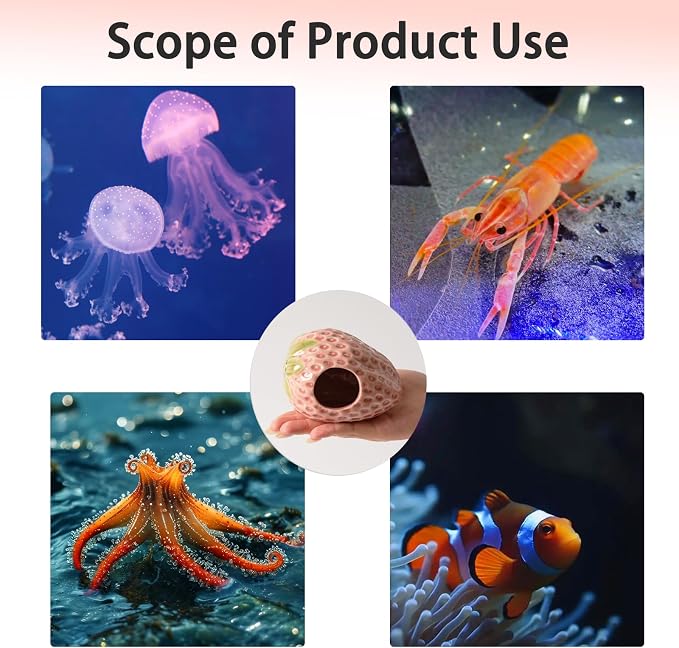 Pink Aquarium Decor Ceramic Cute Strawberry Betta Fish Tank Cave | Smooth-Surface Safe for Fish Hiding & Breeding, Easy-Clean, No Assembly, for Play & Rest,Fits 2.5-5 Gallon Fish Tanks