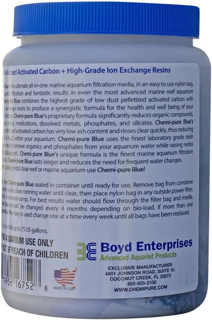 Boyd Enterprises Chemi-Pure Blue Filtration Media for Aquarium, 11-Ounce (2 Pack)
