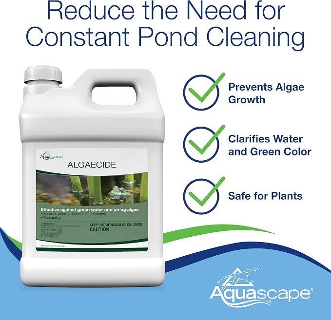 Aquascape Algaecide for Pond, Waterfall, and Water Features, 32-Ounce, 96024