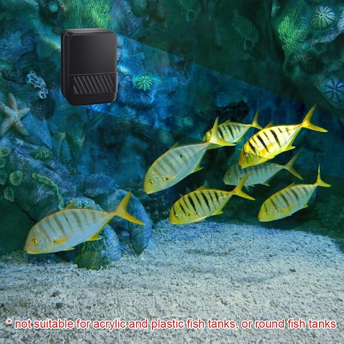 MiOYOOW Magnetic Aquarium Glass Cleaner, Mini Aquarium Algae Scraper for Small Square Fish Tanks Desktop Aquariums Freshwater Saltwater