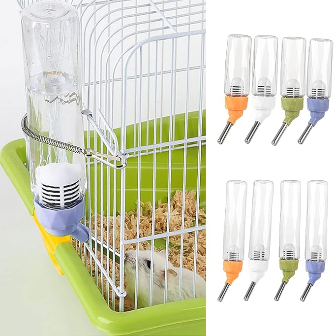 Waterers 80ml/125ml Water Bottles Dispenser for Small Animals Guinea Pigs Hamster No-Drip Design