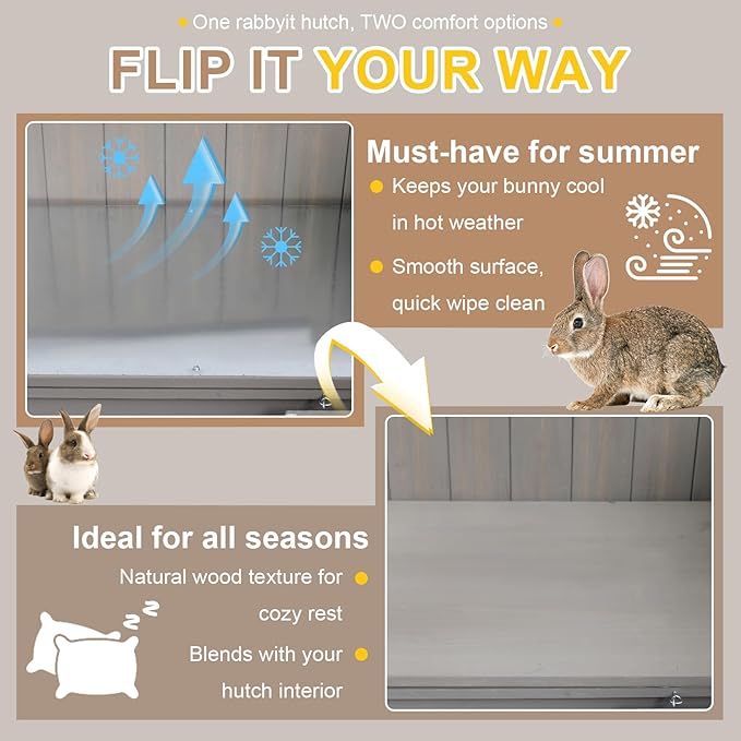 Ketive Rabbit Hutch Indoor - Weatherproof, Multi-Level, Easy Assembly, Lockable, and Comfortable
