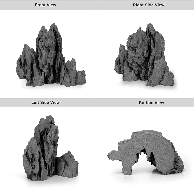 FZONE Aquarium Rocks Aquascaping, Micro Resin Seiryu Rock for Aquascaping