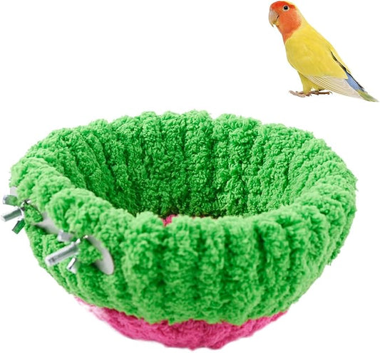 6.7in Plush Bird Nest for Cage, Warm & Comfortable Small Parrot Breeding Bed, Ideal for Budgies, Parakeets, Cockatiels, Lovebirds