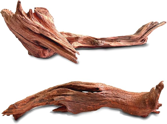 Natural Wood Driftwood for Aquarium Fish Tank Decor,Assorted Driftwood Trunk Branch for Reptile Tank Decor (MOP-ZYM Driftwood Branch (16 to19 Inch)-Pack of 2)