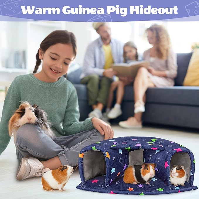 Unicorn Catcher Large Cozy Pet Bed & Tunnel - Warm & Washable, Suitable for Hamster, Chinchilla, Bunny