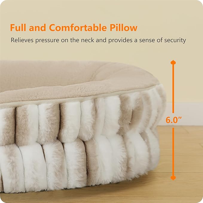 Dwanton Orthopedic Dog Bed for Medium Dogs with Gel Memory Foam, Waterproof Dog Sofa, Washable Pet Bed with Four Sided Bolster Cushion, Removable Cover & Non-Slip Bottom, 36", Tie-dye Khaki