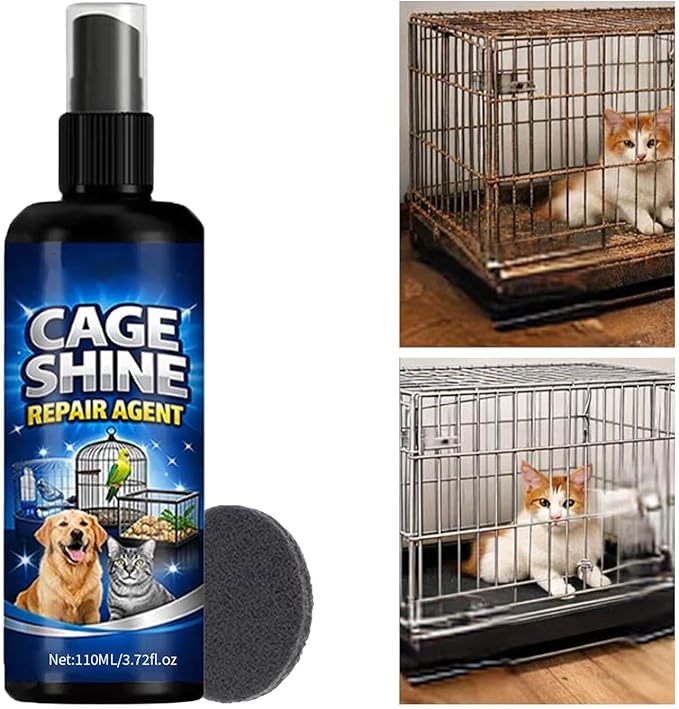 Bird Cage Cleaner Spray - 110ml Droppings Breakdown Solution, Professional Pet Odor Eliminator, Deep Cleaning Enzyme Formula, Safe Cage Cleaning for Keepers, Enthusiasts, and Breeding Season