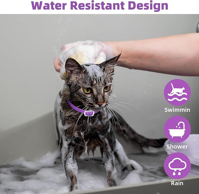 Calming Collar for Cats: Pheromone Cat Calming Collar Cat,Adjustable Size Water Resistant,Efficiently Reduces Anxiety & Stress for 60 Days (4 Pack)