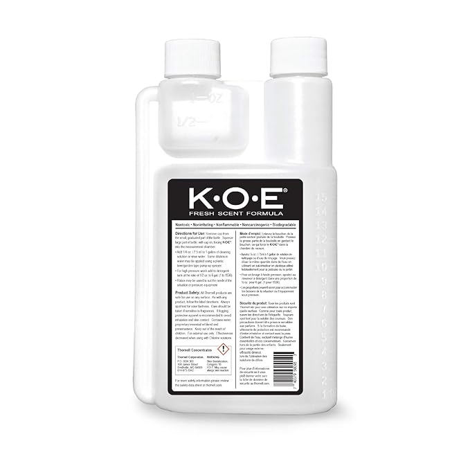 Odorcide K.O.E Kennel Odor Eliminator Concentrate – For Cages, Runs & More – For Home & Kennel w/Safe, Non-Enzymatic Formula (Fresh Scent, 16 oz)