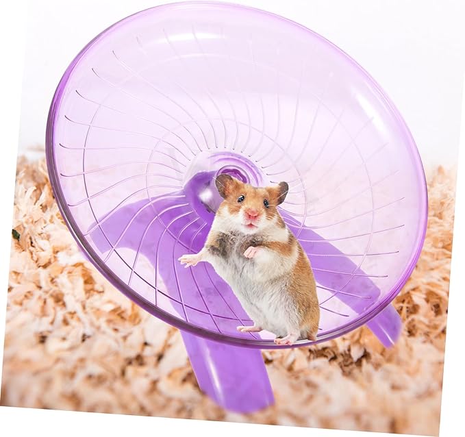 BESPORTBLE Silent Flying Saucer Hamster Wheel Large Exercise Wheel for Hedgehogs Chinchillas and Guinea Pigs Quiet Spinner for Hamster Play 12-Inch Diameter