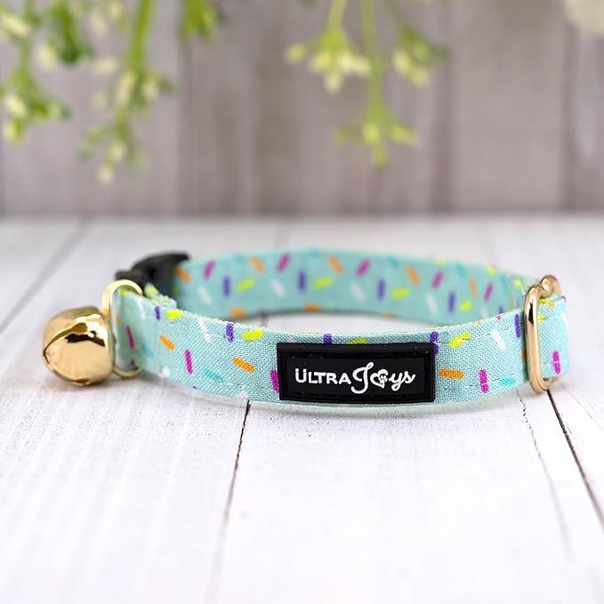 Ultra Joys Breakaway Cat Collar with Bells - Kitten & Adult, Boy & Girl - Birthday Gift Large