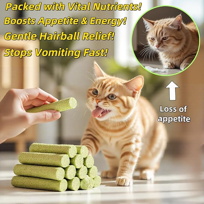 10Pcs/50g Cat Toys Kitten Freeze Dried Catnip Cat Grass Teething Stick Treat for Indoor Cats Edible Removal Hairballs Kitten Toys Kitty Chew for Cleaning Teeth Kitty Snack Dental Care