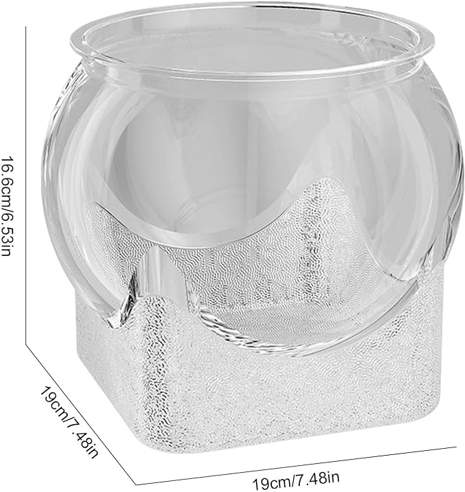 Fish Bowl P-lastic, Clear Round Shatterproof Desktop Aquarium Betta Fish Bowl for Centerpiece Home Decor