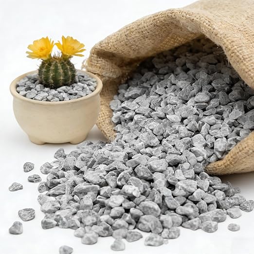 1/8 Inch Aquarium Gravel, Small Pebbles for Fish Tank & Indoor Plants, Natural Mini River Rocks for Succulent Soil Mix, Drainage, Terrarium & Vase Filler - Gray, 12 lb