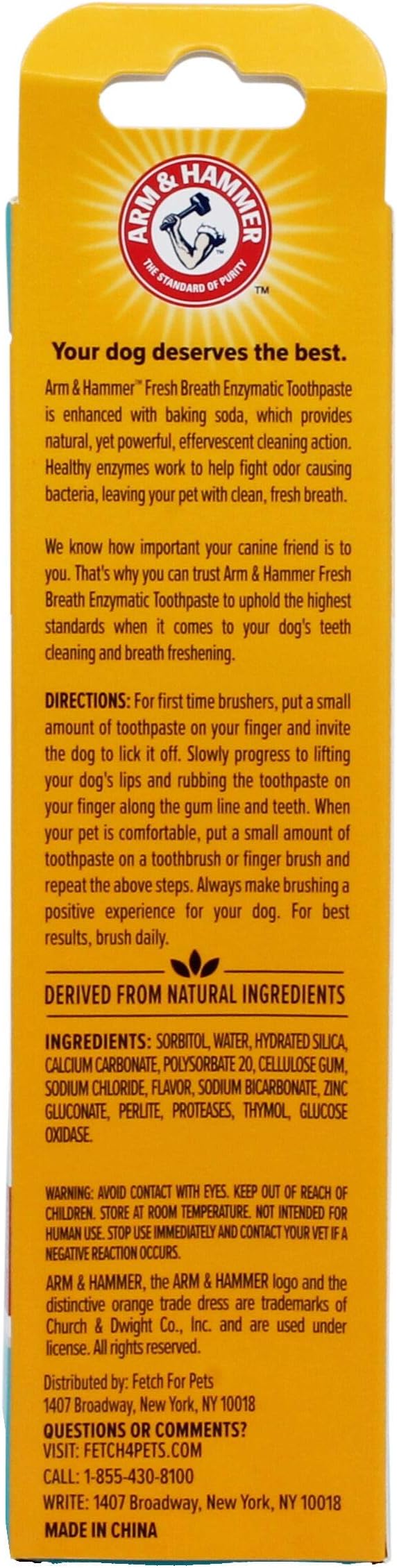 Arm & Hammer for Pets Dental Enzymatic Toothpaste for Dogs | No More Doggie Breath | Dog Toothpaste Safe for All Dogs and Puppies, Advanced Care, Chicken Flavor 2.5 Ounce (Pack of 2)