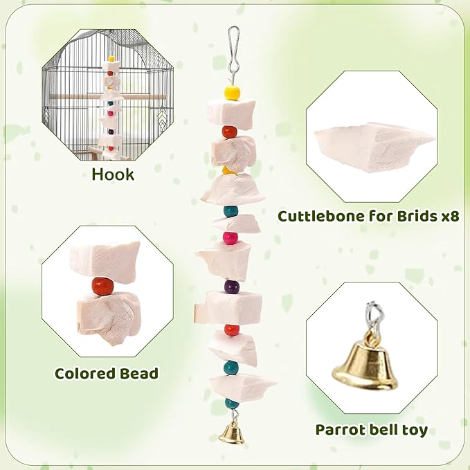 4PCS Cuttlebone for Birds,Cuddle Bones for Birds, Bird Beak Grinding Stone for Parakeets, Beak Grinder for Birdss, Parakeet Cuttlebone and Bird Cuttlebone