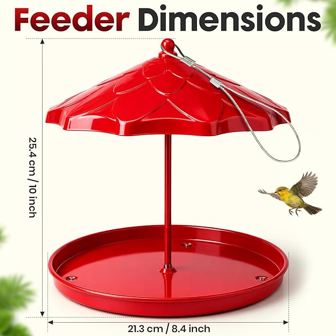 Cylinder Bird Feeder Holder - Feeders for Outdoors Hanging - Holds Bird Seed Cylinders with Hole, Logs, & Birdseed Cakes up to 6" Diameter - Cylinder Sold Separately