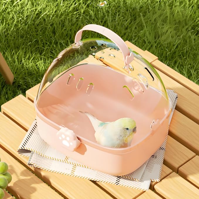 Hamster Carrier Cage, Portable Small Animal Carrier Cage with Water Bottle, Guinea Pig Outgoing Cage Hamster Travel Carry Case for Small Pets, Gerbils, Chinchillas, Dwarf Hamster