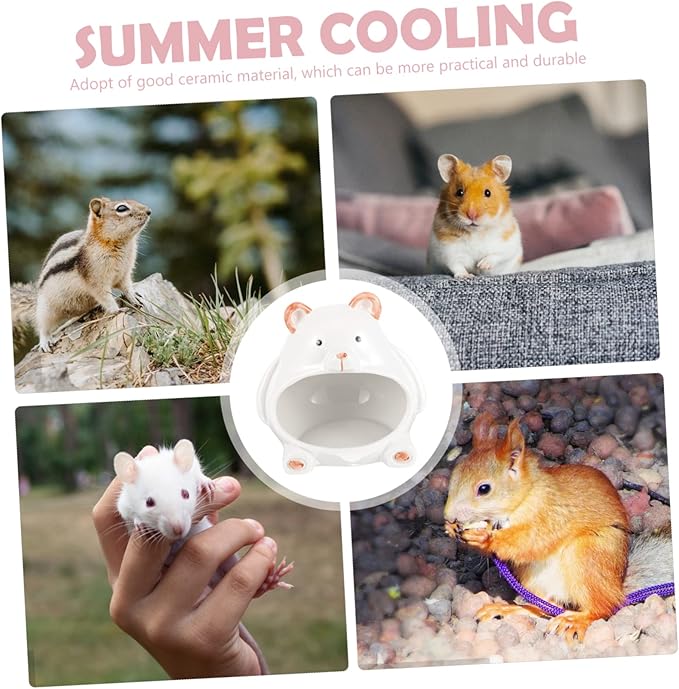 Natural Ceramic Hamster House Chinchilla Cooling Home Pet Nest Hideout for Guinea Pig