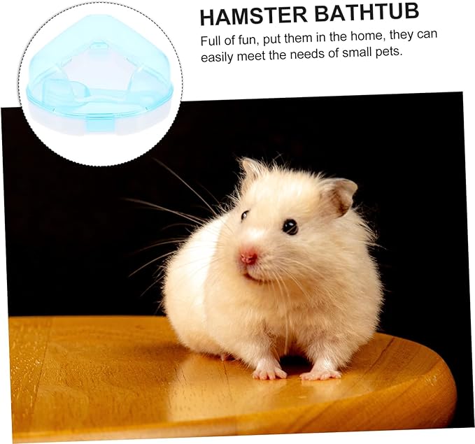 Levemolo Abs Plastic Small Pet Bathing Tub Chinchilla Dust Bath Container for Hamsters Guinea Pigs