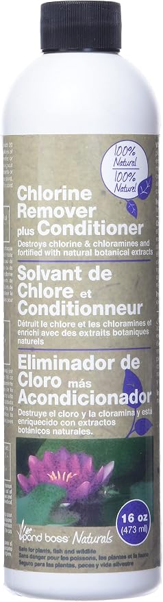 Pond Boss Chlorine Remover Plus Conditioner, 16-Ounce