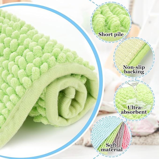 8 PCS Guinea Pig Cage Liner 16x12 Inch Washable Fleece Blanket Rabbit Bedding Mats,Rabbit Reusable Bedding for Small Animal Pee Pads(Gray Green Pink Blue)