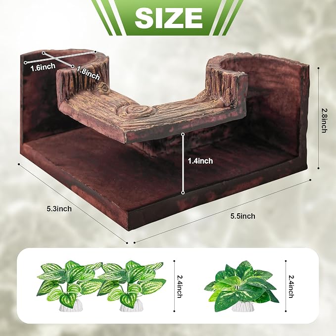 CousDUoBe Aquarium Cave | 90° Corner Fish Cave Viewing Tunnels Silk Aquarium Plants，Betta Fish Tank Accessories BPA-Free Premium Resin,Fish Tank Cave for Corners (5.3” x 2.7” x 2”)