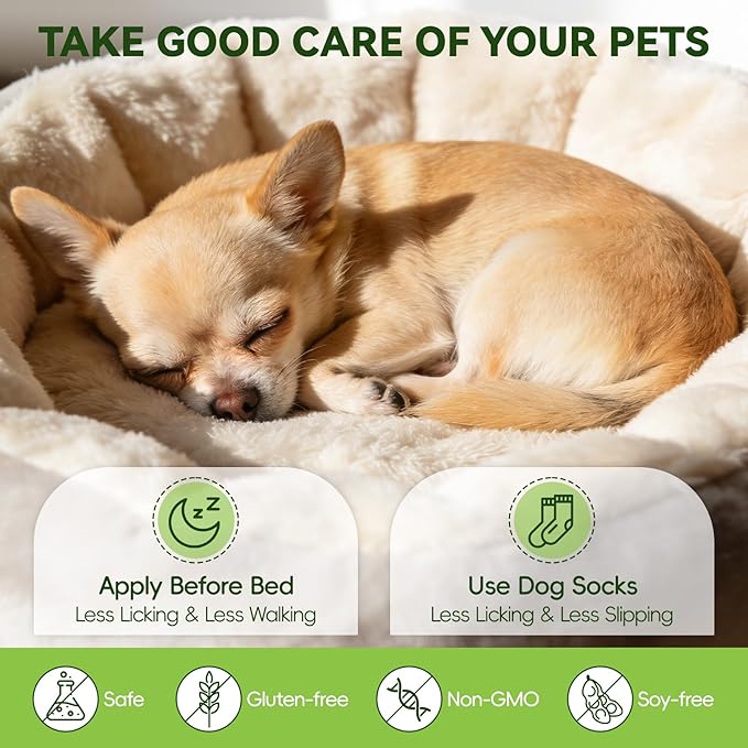 Dog Paw Balm & Nose Balm, Coconut Oil Lick-Safe Dog Paw Pad Protector for Dogs & Cats, Paw Butter, All Natural Ingredients Moisturizer & Soother for Dry Cracked Paw Pads, 1 Pack | 2 oz