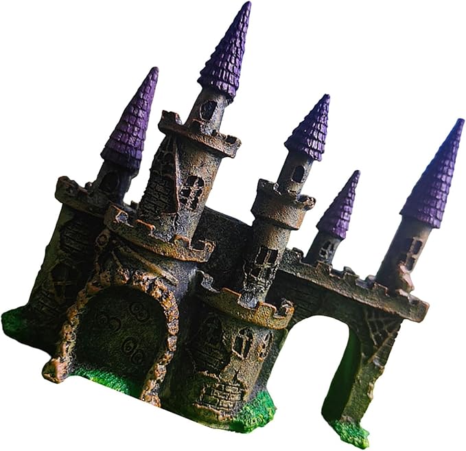 Aquarium Castles Statue Artificial Hideouts House Resin Aquarium Decorations Art Craft Terrarium Habitat Ornament