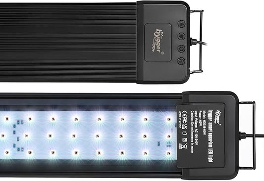 hygger 60W Smart Aquarium Light, Bluetooth LED Light with App Control, Full Spectrum Fish Tank Light with 24/7 Lighting Cycle, 5 Modes, Adjustable Timer, for 48"-55" Freshwater Planted Tank