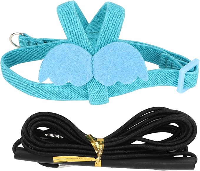 Pet Parrot Bird Harness Leash, Adjustable Parrot Nylon Leash Bird Flight Harness Vest, Bird Flying Clothes with Rope Parrot Flight Suit with Leash for Parakeets Cockatiels Conures Budgies(XS)