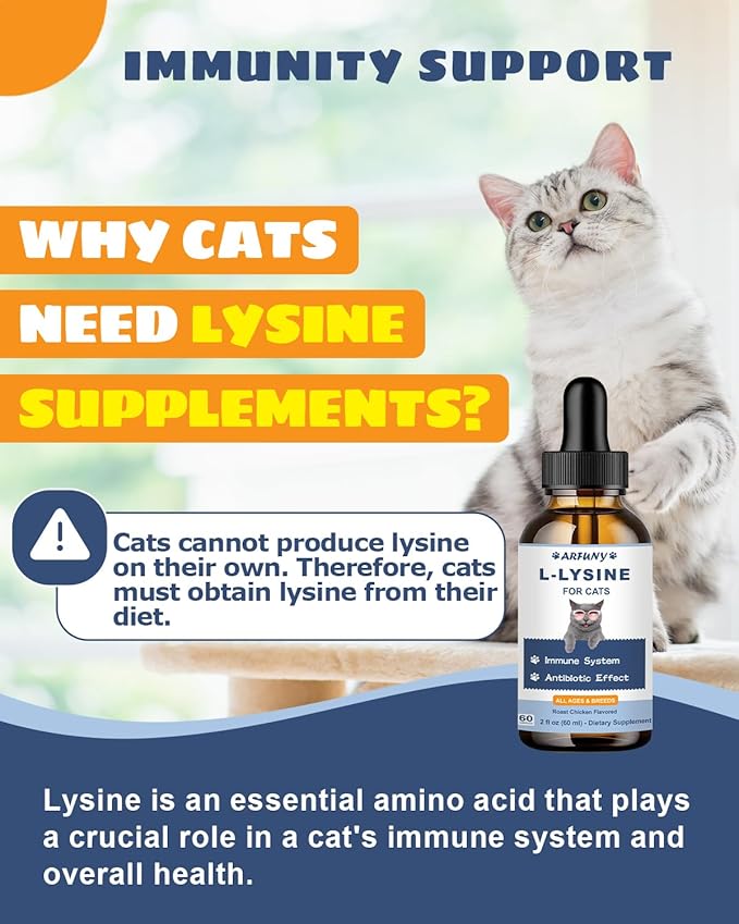 Lysine for Cats and Hairball Treatment for Cats - Support Immunity, Respiratory Health - Hairball Remedy- Promote Healthy Digestion - Roast Chicken & Cat Grass Flavor, for All Ages & Breeds