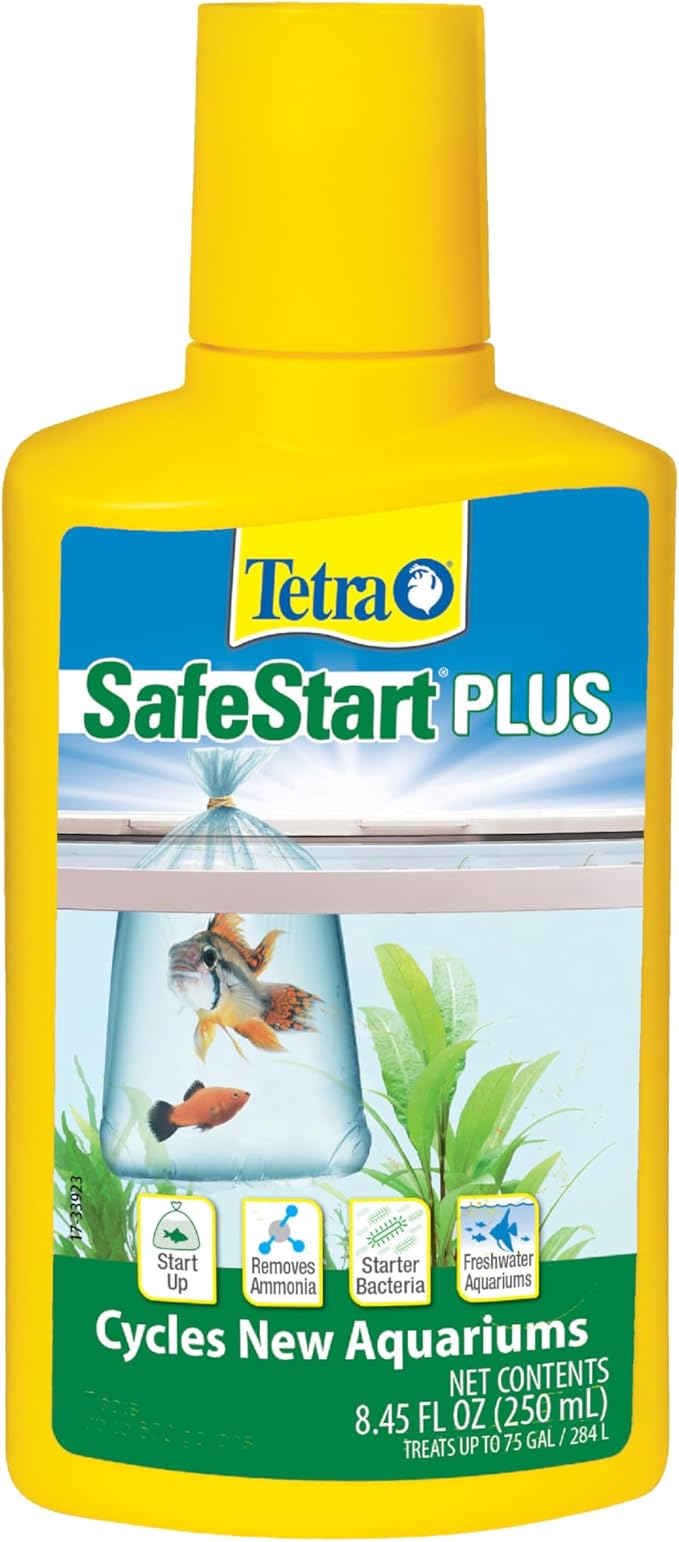 Tetra SafeStart Plus for New Freshwater Aquariums, 8.45 oz | Establishes Healthy Bacteria In New Fish Tanks, Reduces Ammonia & Nitrite, Starts Working Immediately
