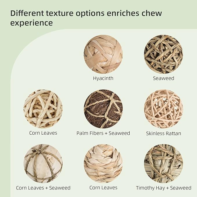 andwe Small Animals Play & Activity Balls Rolling Chew Toys for Rabbits Guinea Pigs Chinchilla