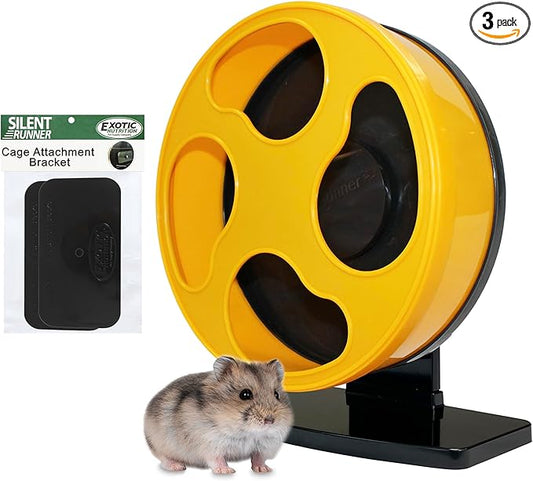 Silent Runner Wheel - 9" Regular - Exercise Wheel (Yellow)