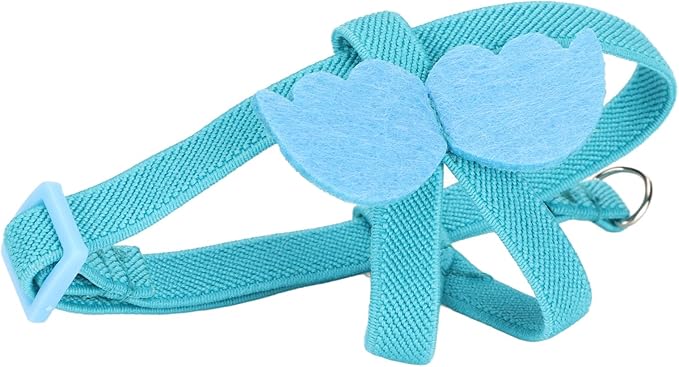 Parrot Bird Harness Leash, Adjustable Parrot Nylon Anti Bite Flying Training Rope, Easy to Wear Outdoor Flying Kit, Flight Suit with Leash for Parakeets Cockatiels Conures Budgies(L Blue)