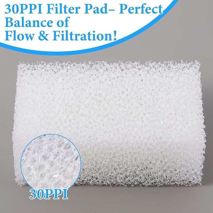 Threlaco 12 Pack Foam Filter Insert Compatible with Aquaclear 30 Aquarium Filter Replacement Media for Filtering and Keeping Aquariums Clear