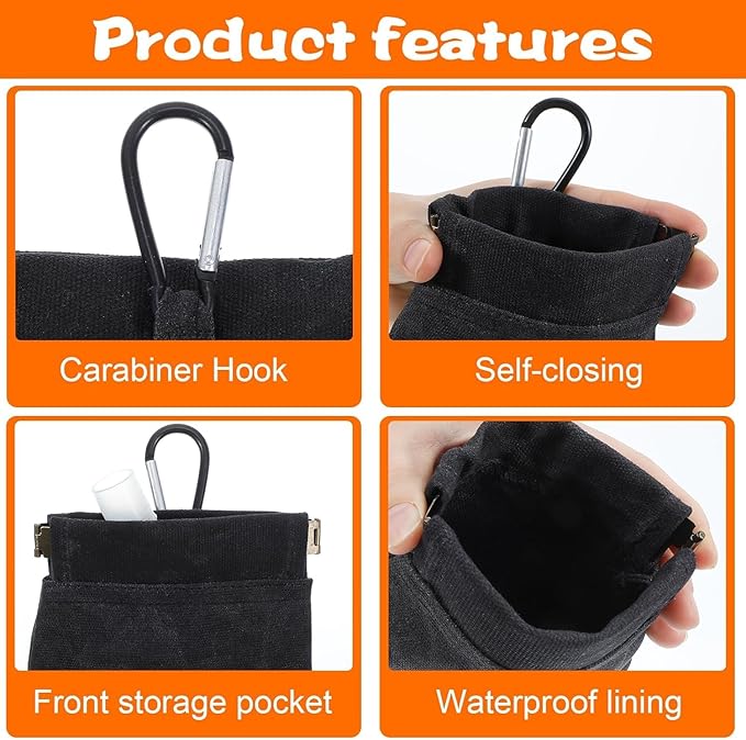 Puppy Training Treat Pouch Dog Treat Pouch Treat Pouches for Pet Training Black Pocket Sized Pet Training Pouch Portable Puppy Dog Training Treat Bag Self Closing Pet Feed Reward (Black)