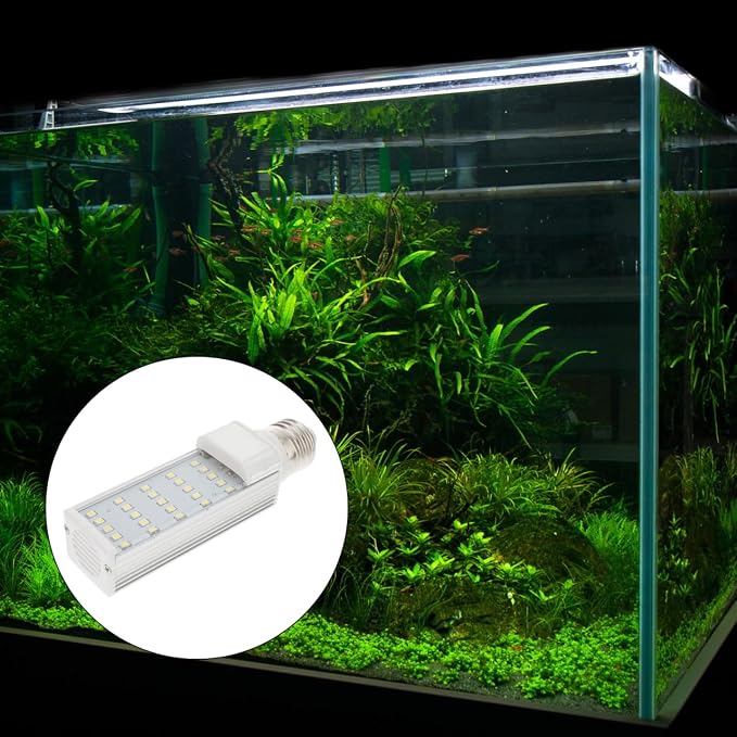 UEETEK E27 5W Led Lamp for Fish Tank Aquarium Light for and Box Led Lamp for Aquarium Plant Growth White 5.11 X 1.49 X 1.49 in