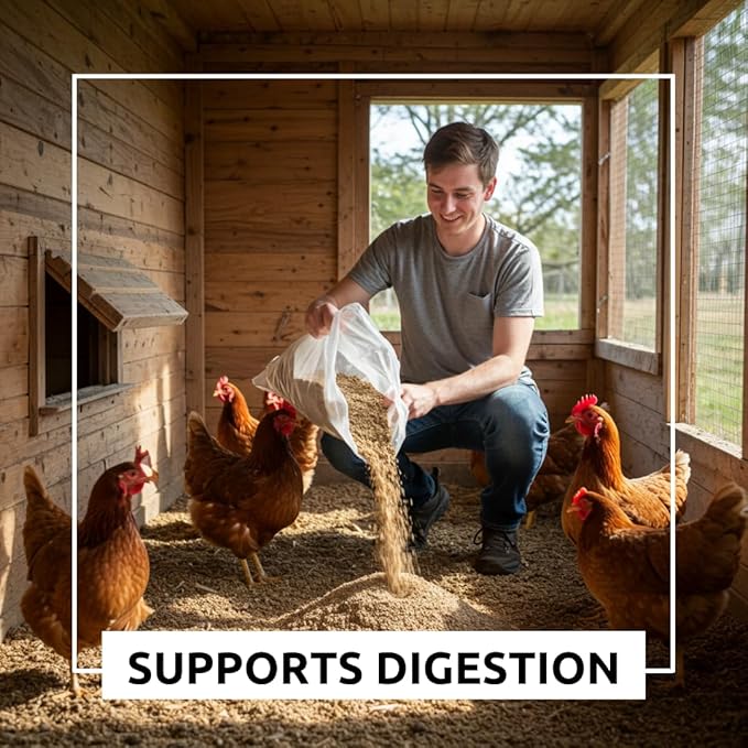 Chicken Sand – 20 lb Resealable Bag – Natural Fresh Water Sand for Coops and Dust Baths – Helps Maintain a Dry, Clean Environment and Supports Digestion