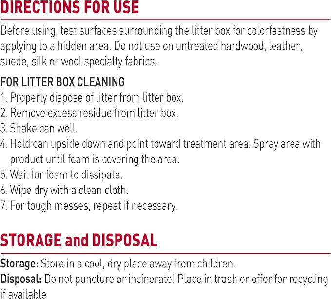 Nature’s Miracle Foam Litter Box Cleaner, Tough on Cat Urine Odors, Enzymatic Formula, 17.5 oz