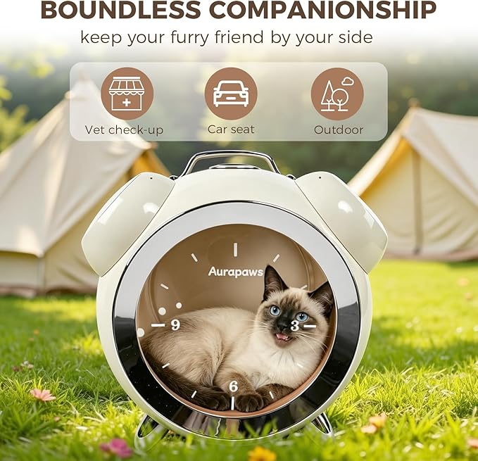 Cat Backpack Carrier, Bubble Window Pet Carrier Backpack, Breathable Hard Shell Cat Backpack for Travel Hiking Outdoor, Fits Cats up to 25 lbs