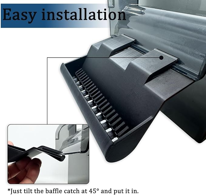 HOZOE Aquarium Filter Baffle, Fish Tank Accessory, Helps Maintain a Calm Water Surface and Slow Down Water Flow, Fish Tank Filter Flow Controller, Suitable for Most Hang-On-Back Filters. (12 CM)