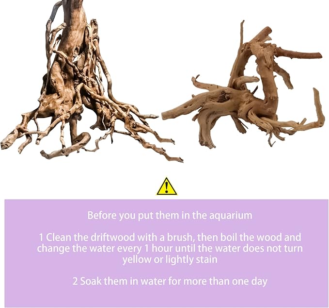 Vmiapxo 8-Pack Natural Driftwood, Sinkable Spider Wood (3.15''-4'') | Assorted Shapes Drift Wood, Aquarium Decor, Reptile Terrarium & Fish Tank Wood Branches Decoration