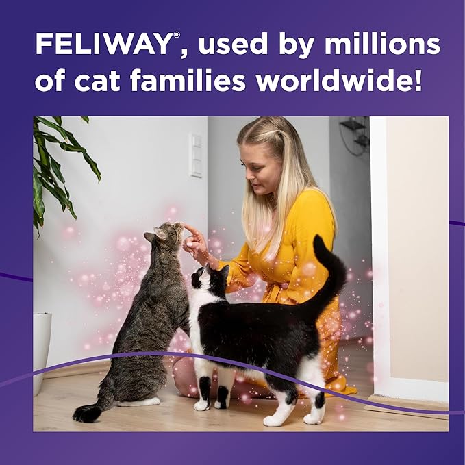 FELIWAY MultiCat Calming Pheromone Diffuser: 1 Diffuser & 2 Refills (60 Days)