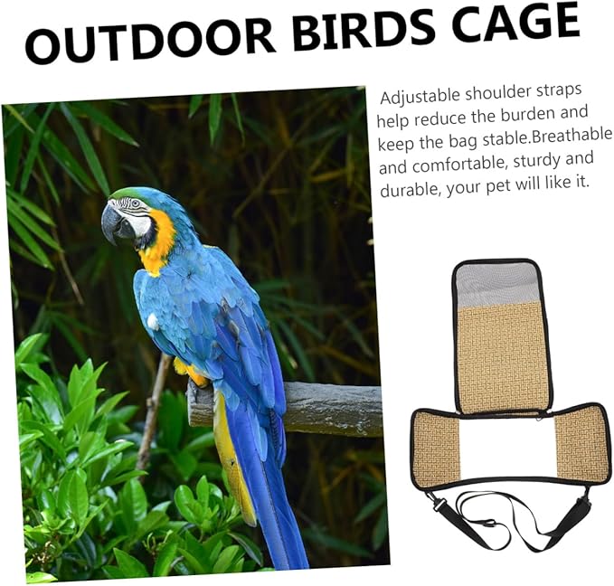 Mipcase 1pcs Transparent Parrot Carrier Bag Outdoor Pet Birds Storage Pouch Breathable Cross Body Tote Comfortable for Travel Versatile Handbag Shoulder Bag Options