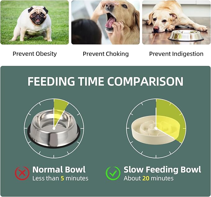 Havniva 3.2 Cup Ceramic Raised Slow Feeder Dog Bowl Set, Elevated 8.2inch Bowl and 9.5inch Puzzle Slow Food Dish with Wooden Stand for Large Dog, Anti-Gulping (2 xLight Yellow+ Stand)